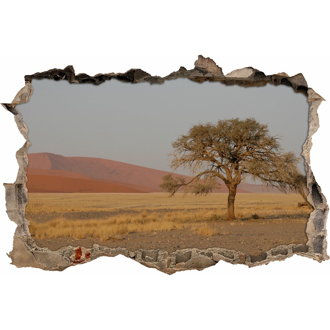 Trockener Baum in der Wüste Wandaufkleber