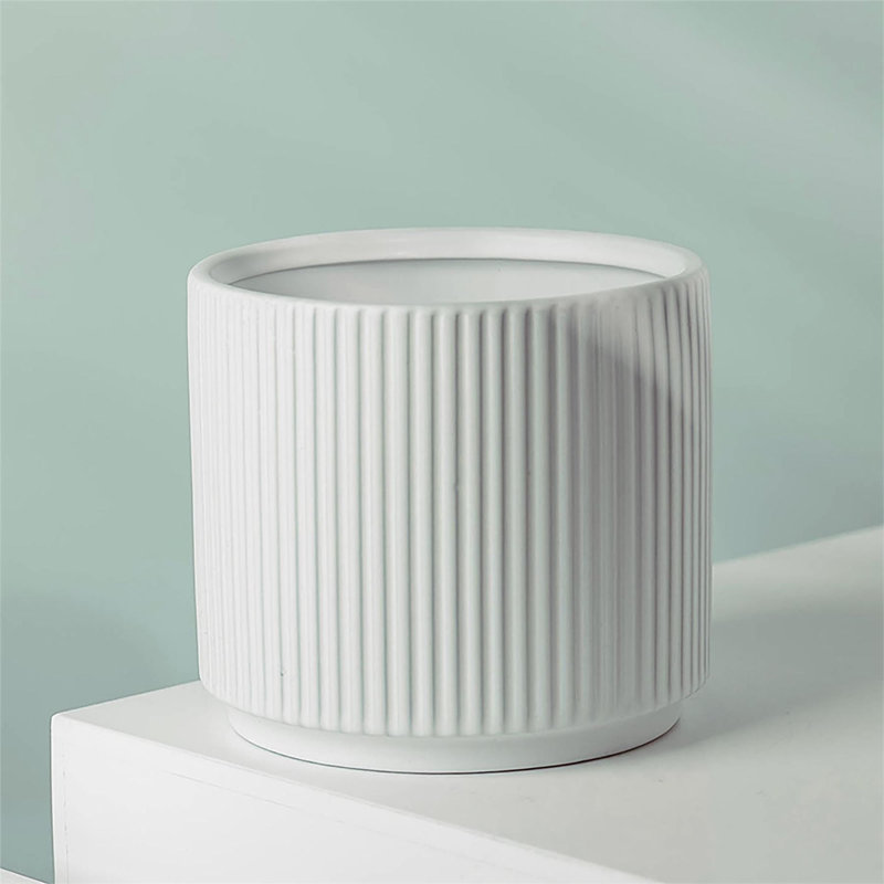 Lolley Handmade Ceramic Pot Planter, 13.5cm H x 13.5cm W x 13.5cm D