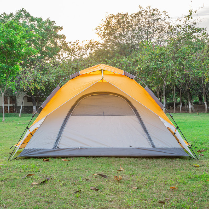4 Person Tent, Orange/White