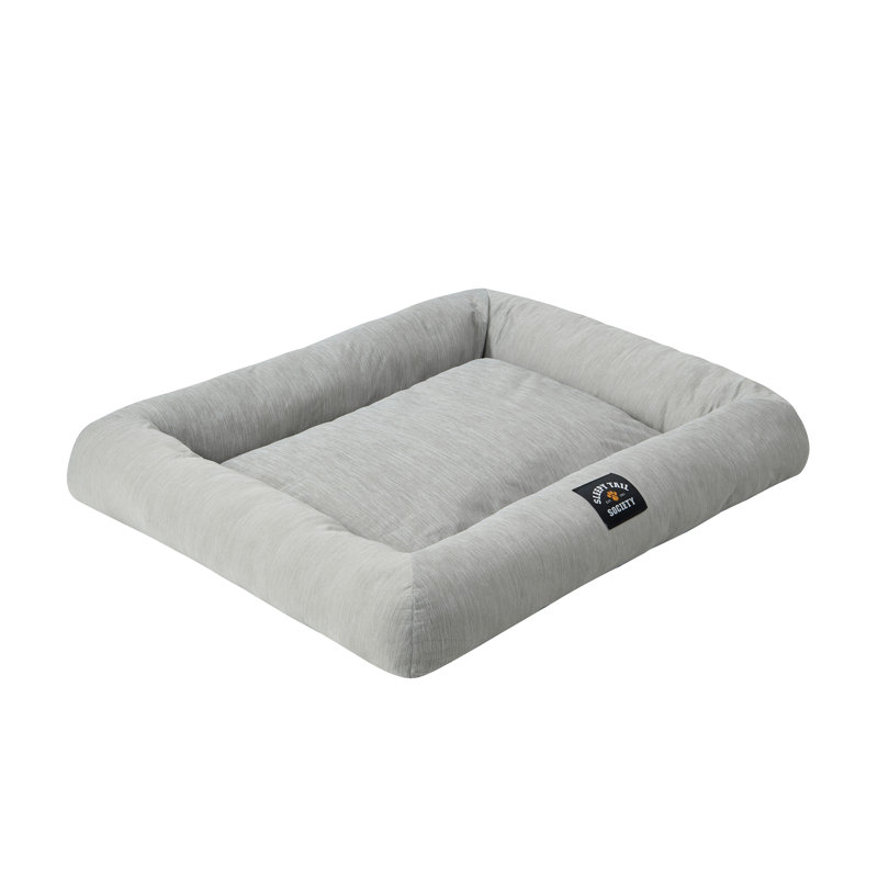 Grand lit rafraîchissant gris en polyester et nylon pour animaux, Grand (H 32 po x l 40 po x P 7 po), Gris