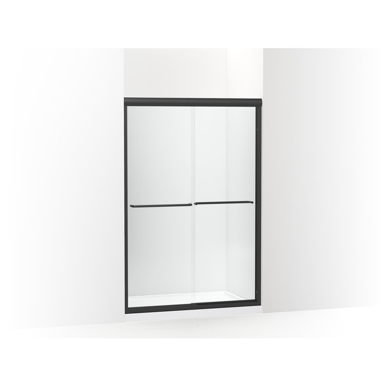 Finesse 42.62" W x 70.06" H Double Sliding Frameless Shower Door with Clean Coat Technology