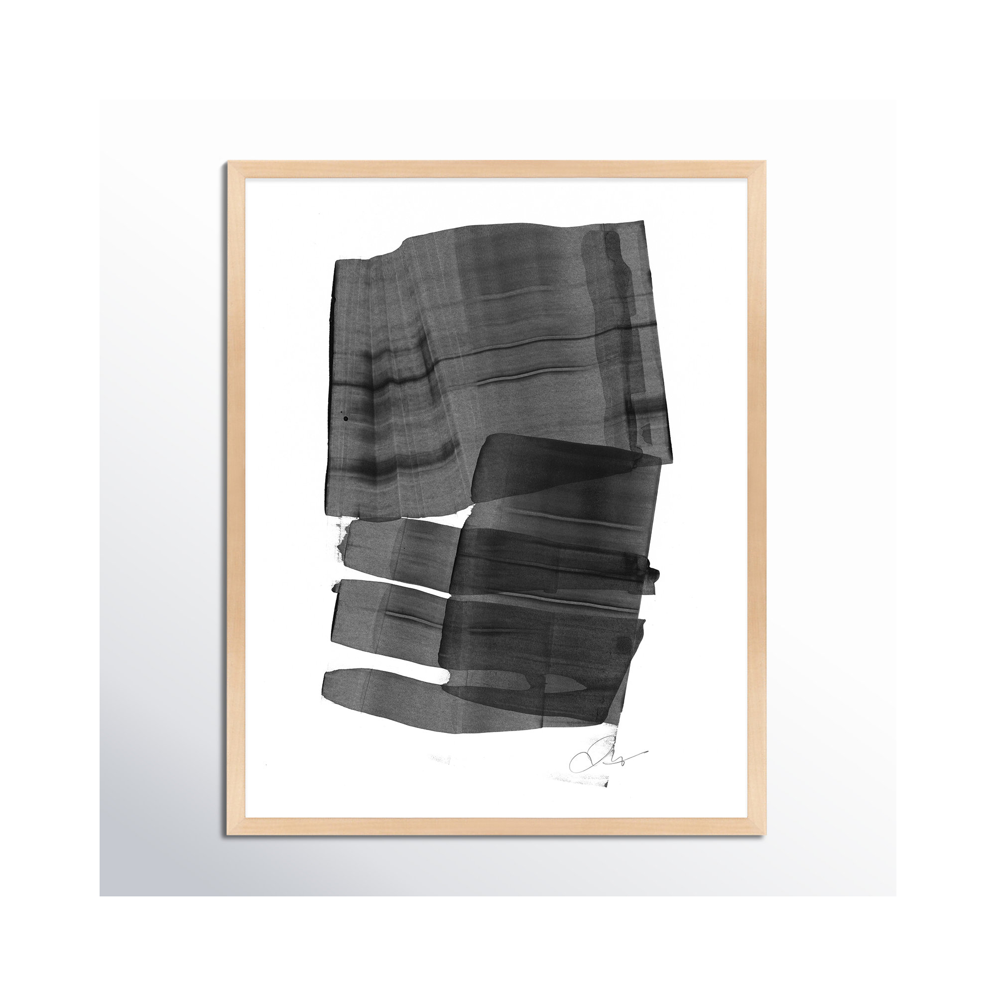 Brushstroke 5 by Jacques Pilon, Brown, 20" H x 16" W x 1.25" D