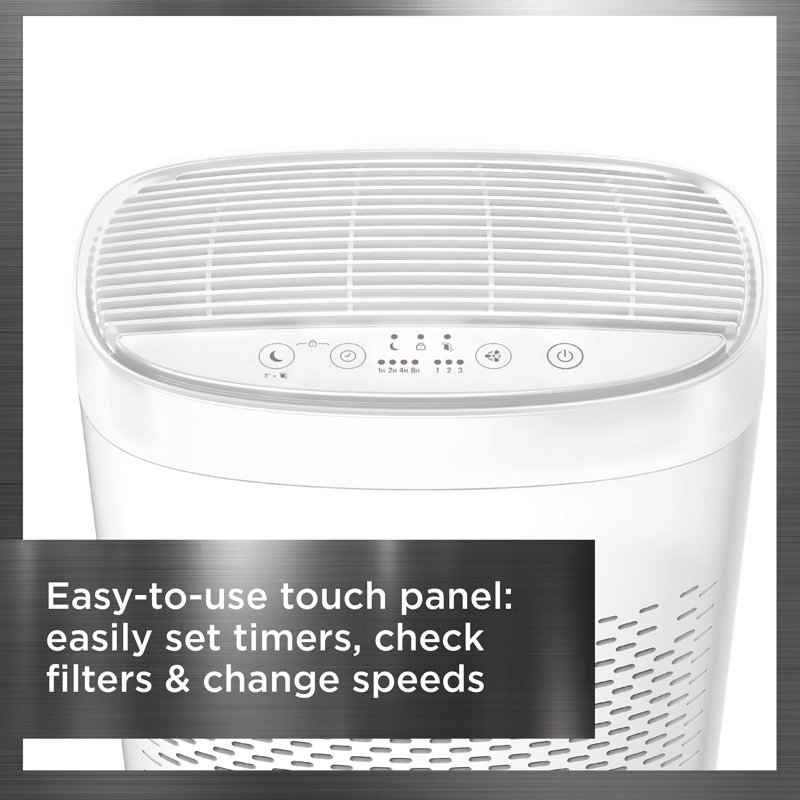 White HEPA and Carbon Filtration Home Air Purifier