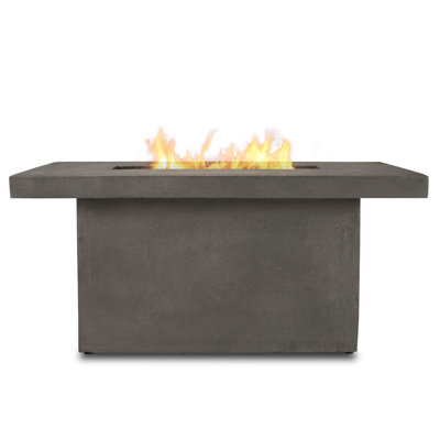 Ventura Rectangle Chat Height Gas Fire Table by Real Flame