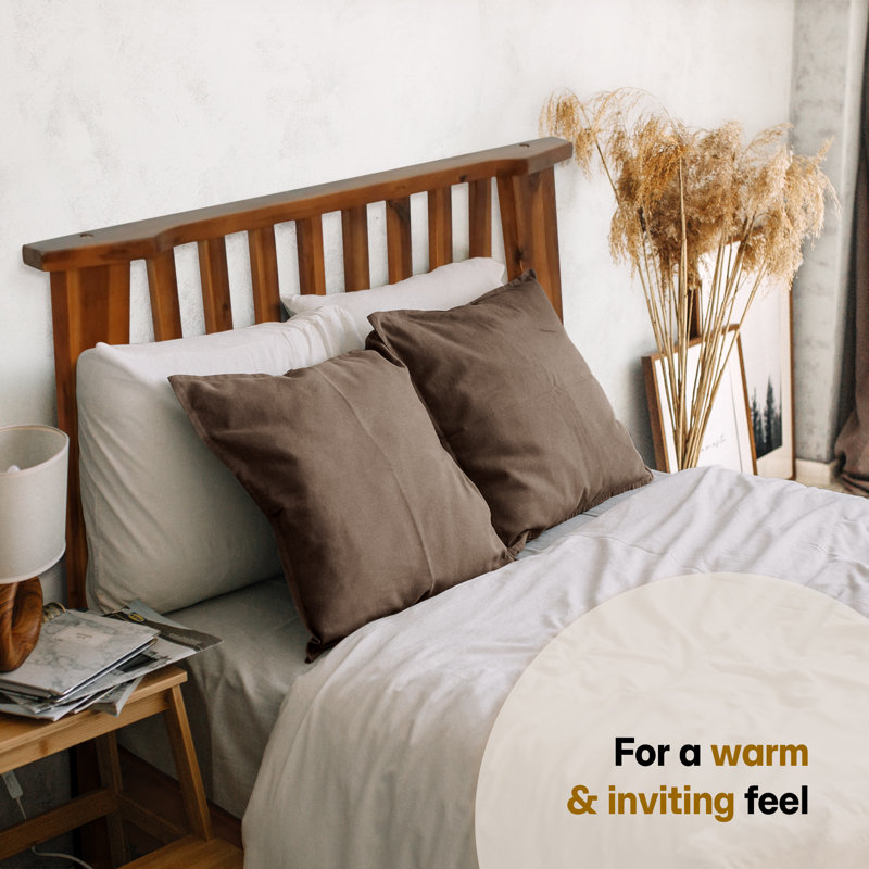 Kaylin Solid Wood Bed Frame with Headboard, Twin, Caramel