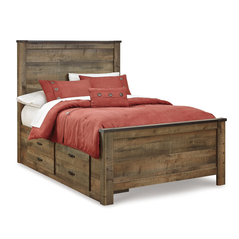 Trinell Full Panel Bed with 2 Storage Drawers