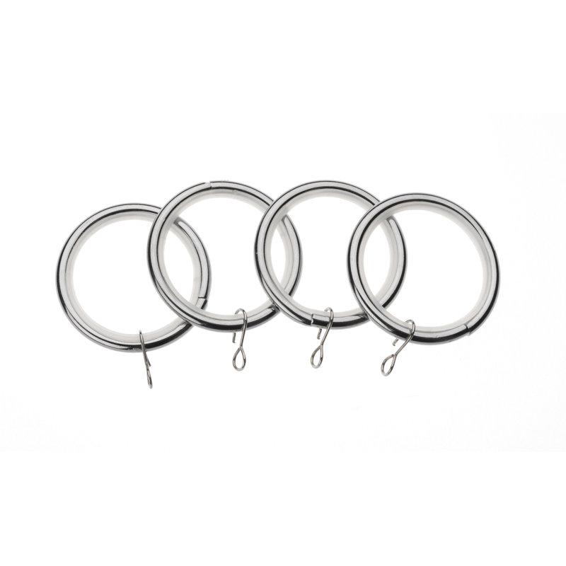 Jacinta 2.8cm Single Curtain Pole, Chrome, 240cm