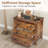 2 Pcs 3-drawer Dresser With Convenient Handles Smooth Slide Rails Accent Table-1575034154