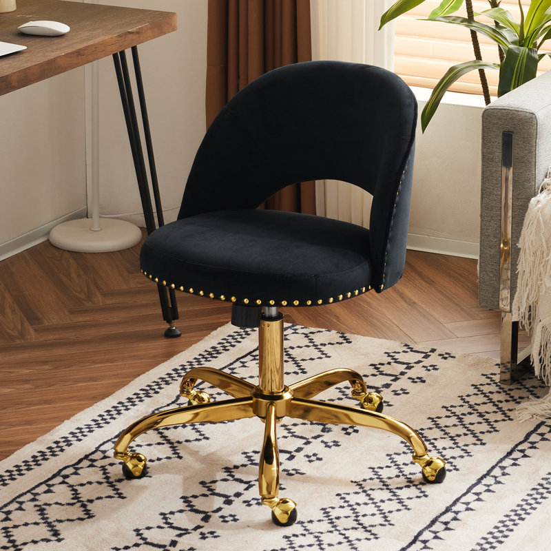 Task Chair, Black, Velvet