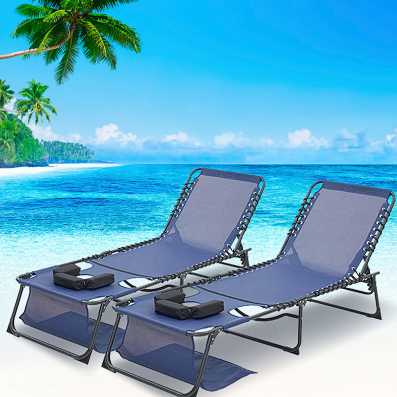 Chaise longue face vers le bas, bain de soleil réglable à 5 positions, chaise de bronzage pliable avec trous pour le visage et les accoudoirs