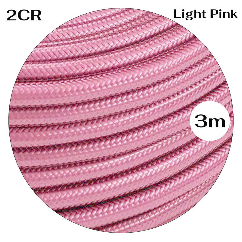 Stalder 2Core Round Fabric, Vintage Style Italian Braided 0.75Mm Flexible Lighting Electrical for UK Lighting Cable