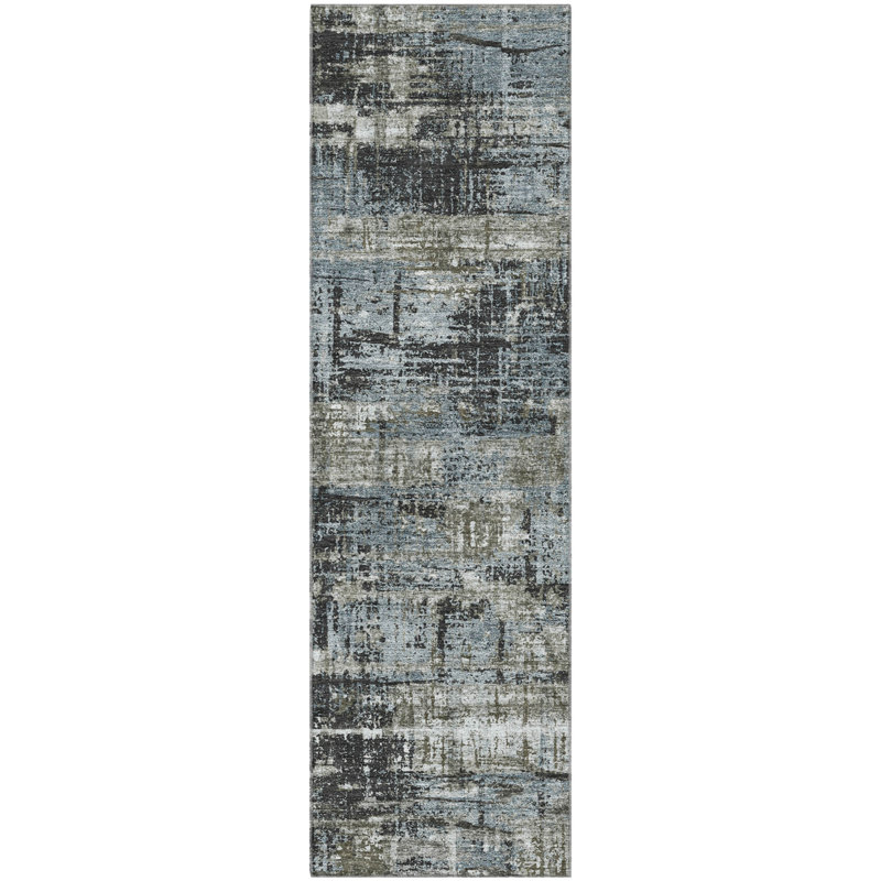 Premium Machine Washable Mouton Geometric Rug, Runner 2'3" x 7'6"