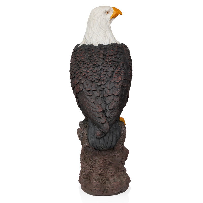 27"H Eagle on Rocks Garden Statue