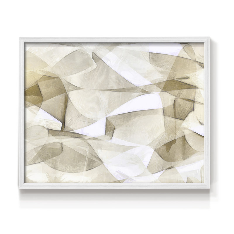 Mindfulness III - Reproduction encadrée - Restickable, H 8 po x l 10 po, Blanc