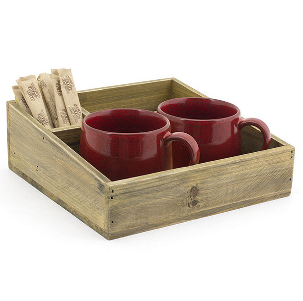 Porte-accessoires en bambou à l’avant du café house, Rustic Wood