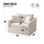 45"w Slipcovered Oversized Accent Chair With 2 Pillow;chenille-1117161104