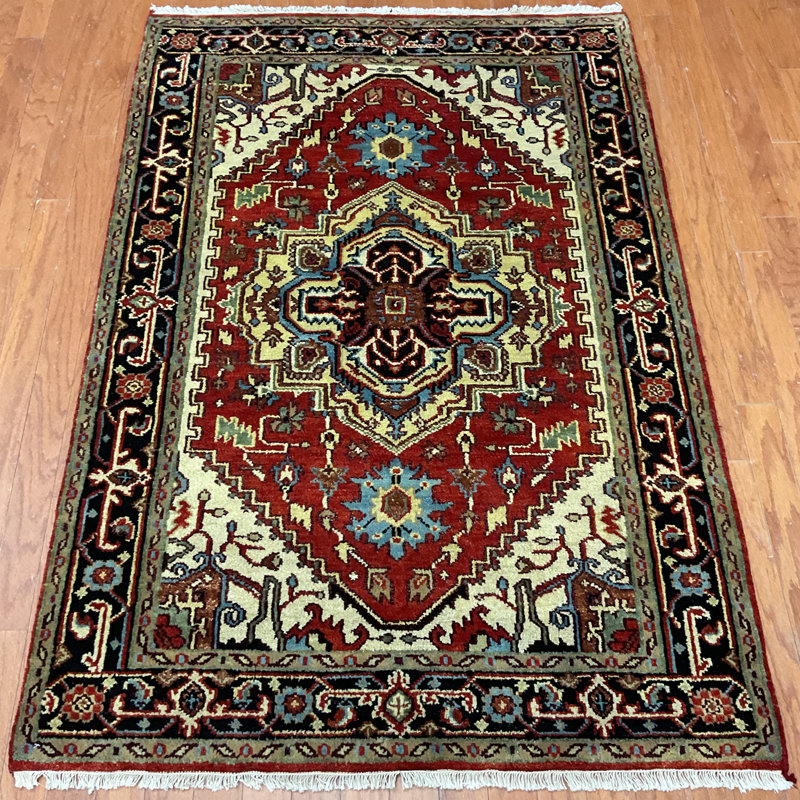 Tapis en laine Serapi fait à la main