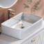 Meuble-lavabo moderne 31,5 "avec lavabo vasque et grande armoire de rangement