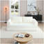Canapé-lit pliant convertible 2-en-1, canapé-lit en velours côtelé moderne avec 2 * coussins, canapé-lit modulaire sans dossier avec lit escamotable Futon, canapé-lit modulaire pliable pour le salon beige-57595060