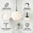 1 - Light Ribbed Frosted Glass Globe Pendant Light-73764690