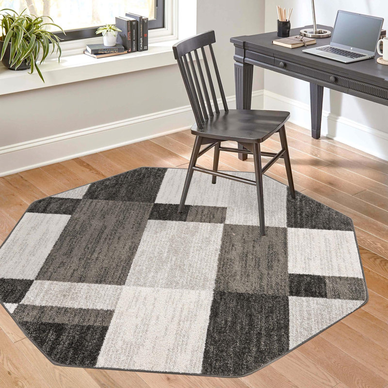 Tapis beige Contemporary Harvest, Octogone 5 pi 3 po