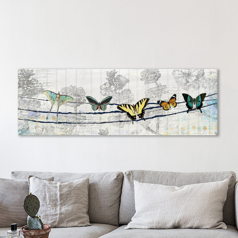 Butterfly Day by Kimberly Allen - Wrapped Canvas Panoramic Print, 51cm H x 152cm W x 4cm D