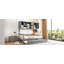 Lit de jour en bois avec lit gigogne, armoire et tablette-1196838261-1196838259