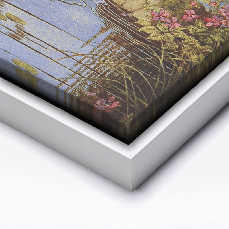 Little Green Road to Fairyland, 16"H x 20"W, Canvas, White Framed