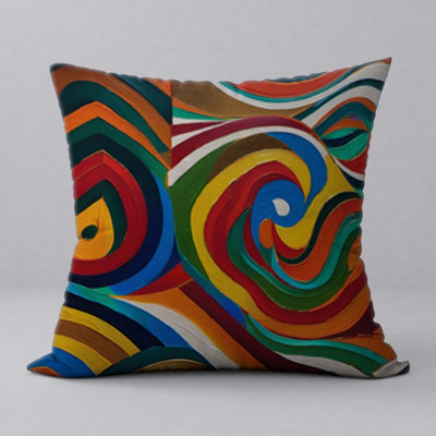 Abstract Reversible Throw Pillow