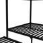Lit superposé double au-dessus de double avec lit gigogne simple, noir-1598230193