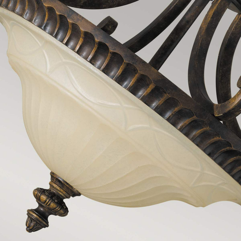 Pritzker Glass Semi Flush Mount