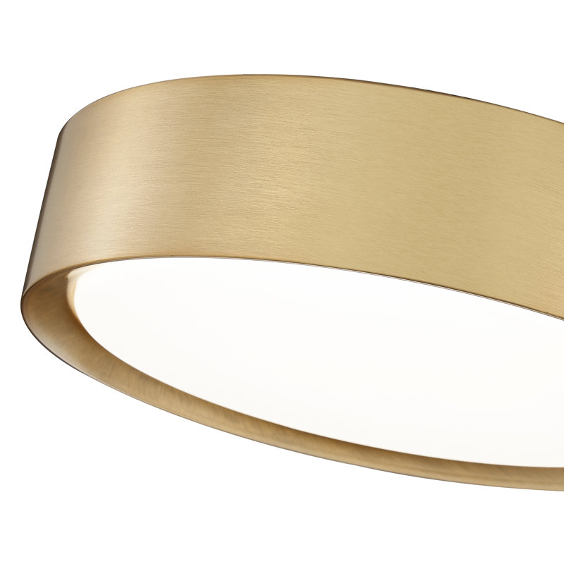 Plafonnier encastré 1 lumière Asalah, Or, H 3 po x l 12 po x P 12 po