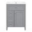 Meuble-lavabo avec lavabo, panneau de fibres à densité moyenne et bois d'hévéa, 3 tiroirs et armoire, conception moderne pour les petites et moyennes salles de bain-851625430-851625437