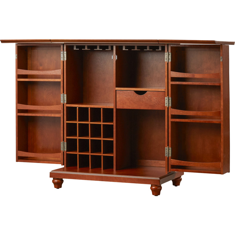 Hedon 31 " L Bar Cabinet, Classic Cherry