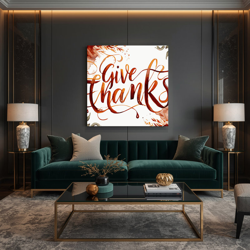 Art mural sur toile, "Thanksgiving", H 16 po x l 16 po