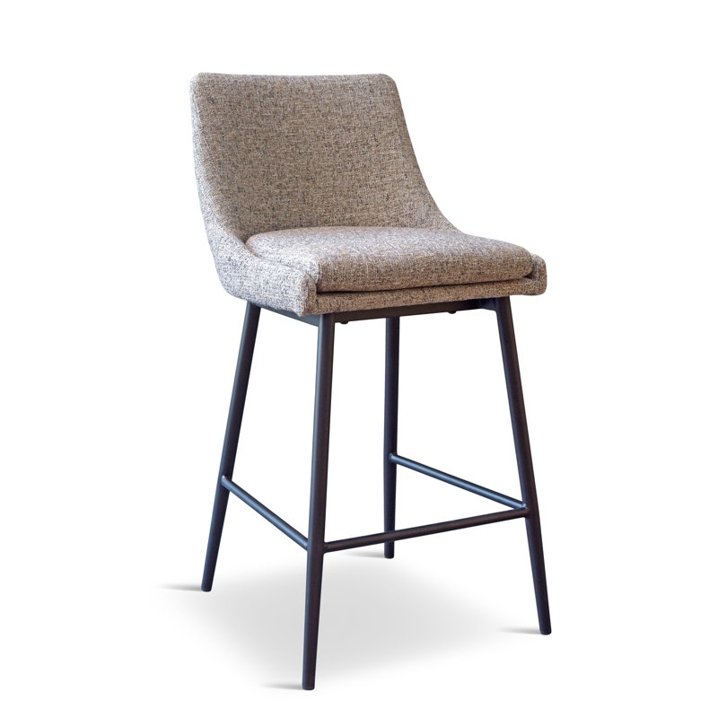 Charlz Bar Stool, Beige/Light Gray, Counter Stool (26” Seat Height)