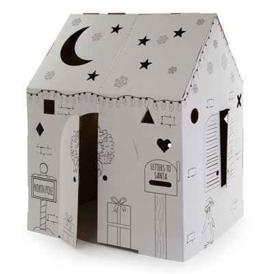 Easy Playhouse 32'' W x 26.5'' D Indoor Cardboard DIY Playhouse Kit