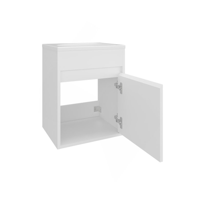 Lavabo pour salle de bain Sutcliffe, blanc, Blanc