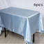 Nappe carrée, décoration de banquet de mariage, décoration de bureau de restaurant, housse de table carrée bleu clair pour banquets, 6 pièces-428741125-428741129