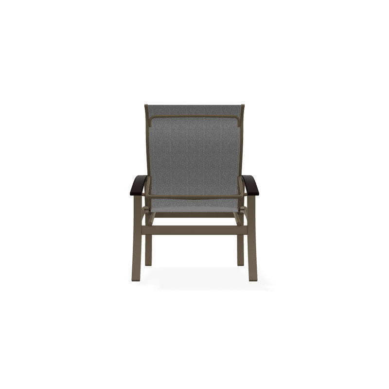 Chaise de patio Askar, Bois de plage texturé, Noir, Titane Sunbrella®