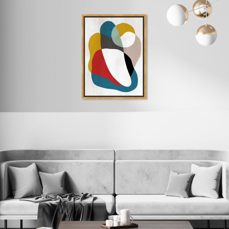 «Lovely Weather» par Oliver Gal, Toile avec cadre flottant or, H 21,5 po x l 17,5 po x P 1,75 po
