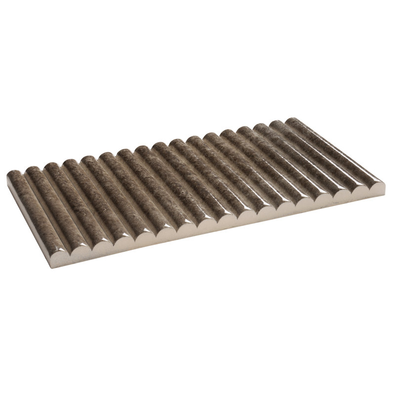 Pagoni Pia Mint 4 In. X 9 In. Glossy Porcelain Wall Tile (7.29 Sq. Ft./Case), Piano Dark