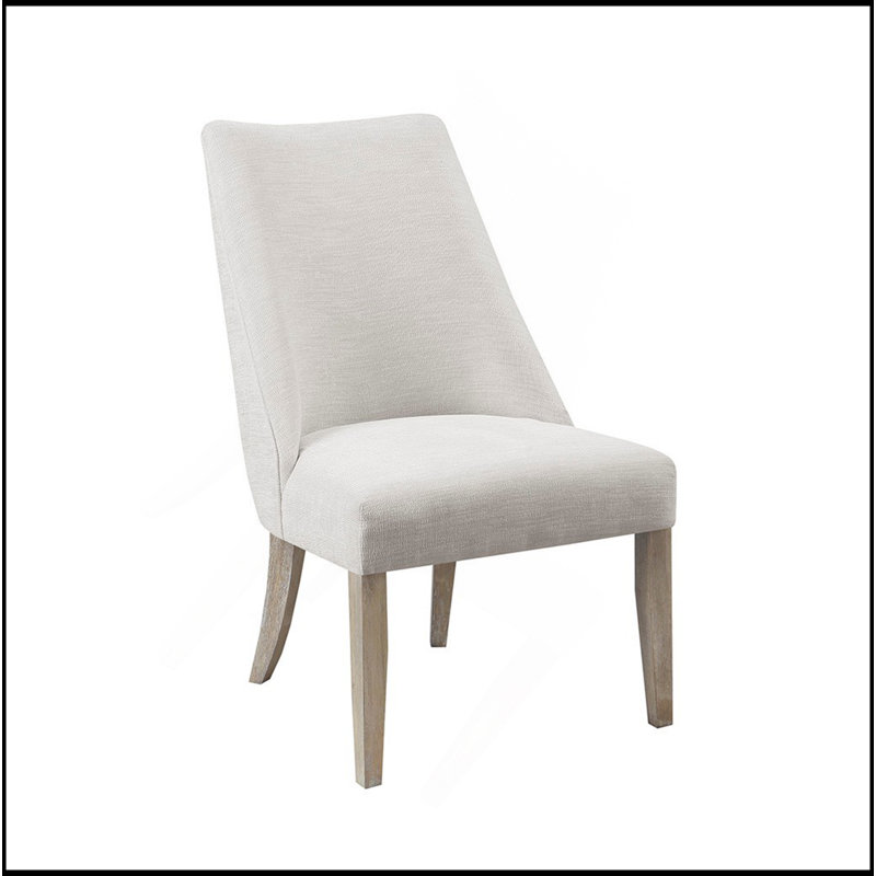 Ensemble de 2 chaises de salle à manger rembourrées, Ivoire ivoire