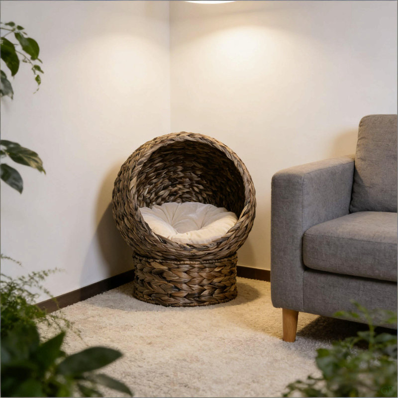 Fauteuil pour chat, lit surélevé pour chat, Brun