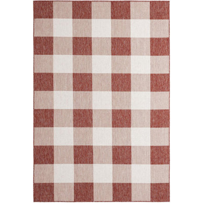 Tapis intérieur / extérieur rouge Borland