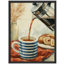 Coffee Pour Still Life Framed Wall Art Prints - Warm Kitchen Coffee Bar Decor-125211690-125211694
