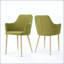 Fauteuil Mid-Century moderne rembourré - vert, ensemble de 2-129465282-129465281
