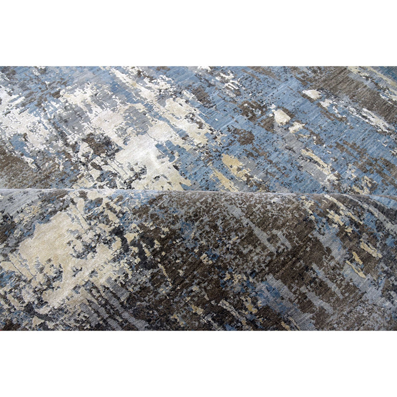 Hand Woven Wool Abstract Area Rug