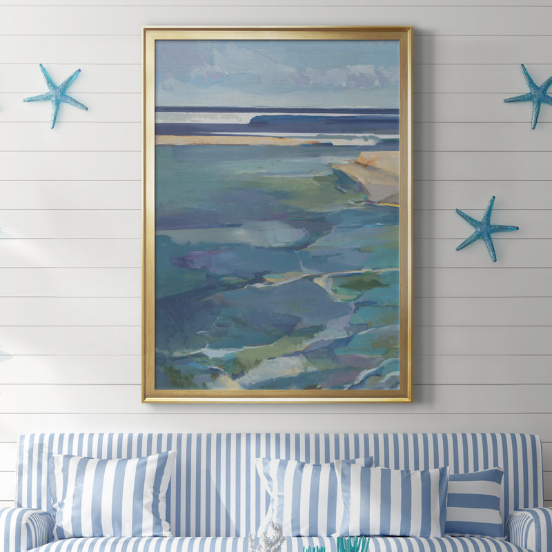 " Breakwater ", 26.5" H x 36.5" W, Gold
