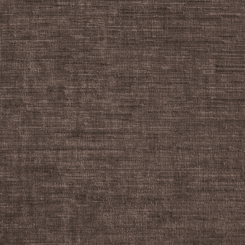 Chaise rembourrée Duvina, Tissu chenille brun